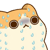 Neko Sweating Sticker by Bichi Mao