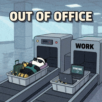 Out Of Office Vacation Mode GIF by Kanpai Pandas