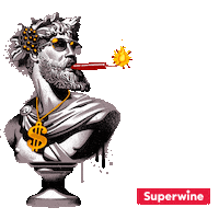 Superwine wine god boom dynamite Sticker
