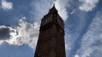 Big Ben Tolls During Procession for Queen Elizabeth in London