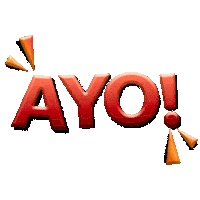Brainacademy text red go ayo Sticker