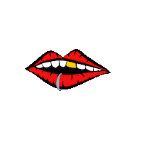 zartbab_ lips lipbite zartbab tigerprint Sticker