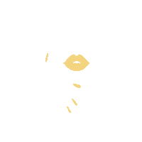 aesthetikpur white aesthetic gold lips Sticker