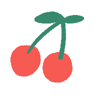 Fruit Cherry Sticker by Dinda Puspitasari