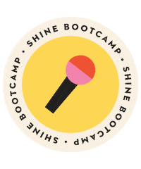 shinebootcamp women shine microphone empowerment Sticker