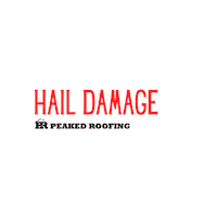 Roof Hail Sticker by Peaked Roofing