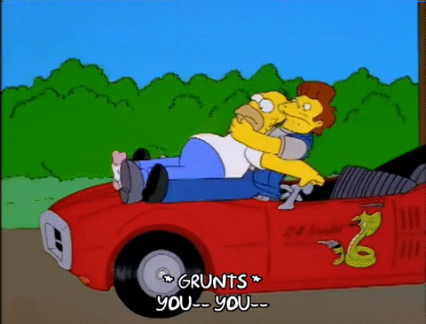 homer simpson fighting GIF