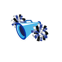 Megaphone Pom Poms Sticker by Grand Valley State University