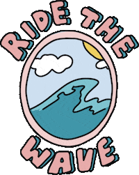 Ridethewave Sticker by Poppy Deyes
