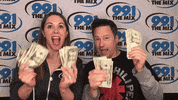 get excited cash money GIF by 99.1 The Mix