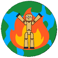 This Is Fine Sticker by Stikbot