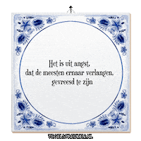 Angst Spanning Sticker by Tegelspreuken.nl