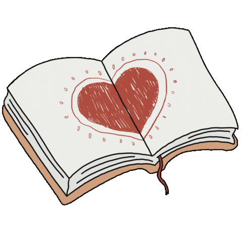 Heart Book Sticker by Ogin Nayam