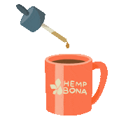 Coffee Morning Sticker by HEMPBONA | CBD | slovenská BIO farma