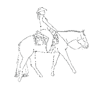 Horse Riding Sticker by winterlichtmalerei