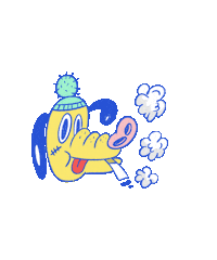 Animation Smoking Sticker