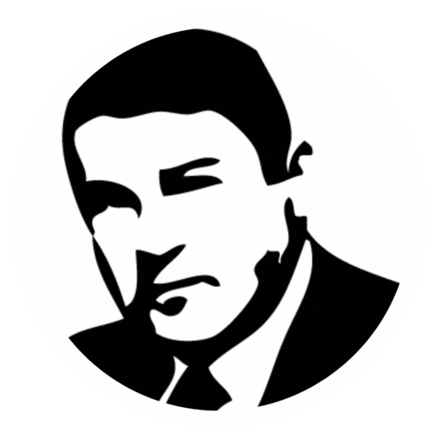 thermenhotelvierjahreszeiten white pizza black and white man Sticker