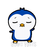 dibotoon penguin chill relax good vibes Sticker