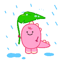 Happy Rainy Day Sticker by DINOSALLY