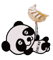 Panda Dumpling Sticker by CHIKODC