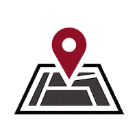 map location Sticker by Transylvania University