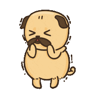 Happy Pug Sticker