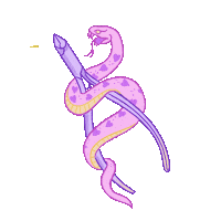 Jigglejiggle93 tattoo nails snake y2k Sticker