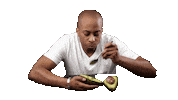 Man Eating Sticker by Bernardson