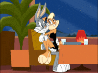 Sitting Bugs Bunny GIF by Looney Tunes
