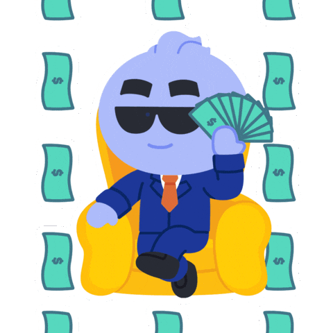 Money Chilling Sticker by Kudai