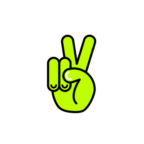 StudioTheY giphyupload green peace hand Sticker