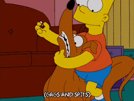 Wrestle bart simpson GIF