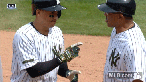 new york yankees point GIF by MLB