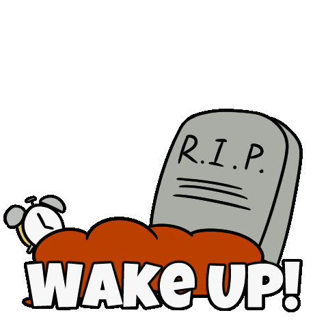 Tired Good Morning Sticker by Christophers Genie