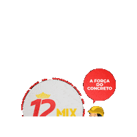 12mix concreto 12mix 12mixconcreto a força do concreto Sticker