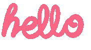 Typography Hello Sticker
