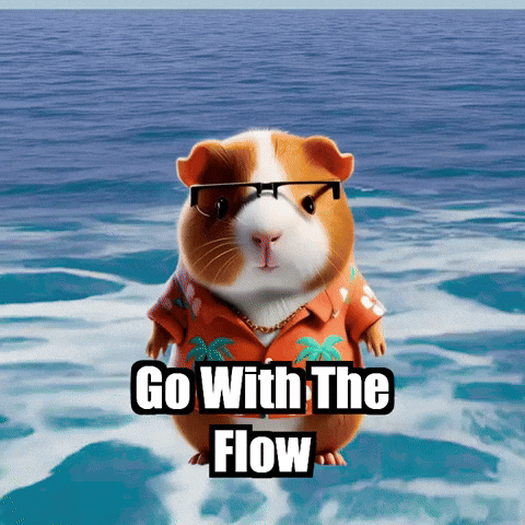 Go With The Flow Wisdom GIF by Guinea Gambino