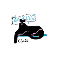 cat tap Sticker by clairvrn