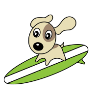 Stayzau dog surf surfing pet friendly Sticker