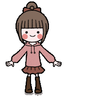 Happy Girl Sticker by おちょう