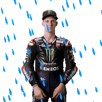 Raining Fabio Quartararo Sticker by MotoGP