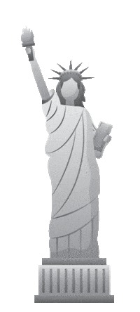 Usa Statue Sticker by Rakuten Trade