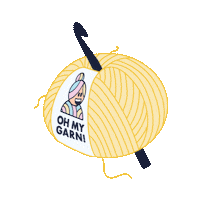 ohmygarn omg knitting yarn garn Sticker