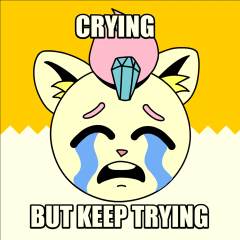 Never Give Up Crying GIF by Roly✶Poly