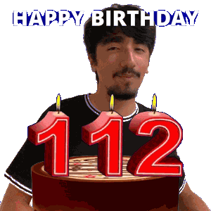 112 Birthday Sticker
