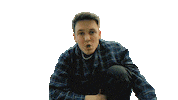 respons hip hop pose gangsta squat Sticker