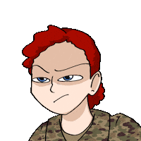 DreamDoodles monday thinking hmm army Sticker