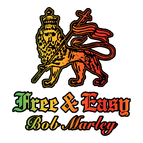 Bob Marley Rainbow Sticker by Free & Easy