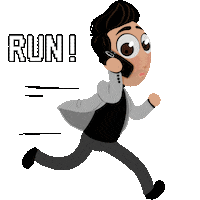 Running Away Youtube Sticker by NasserTone