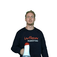 Shouting Attention Please Sticker by Inflow Marketing